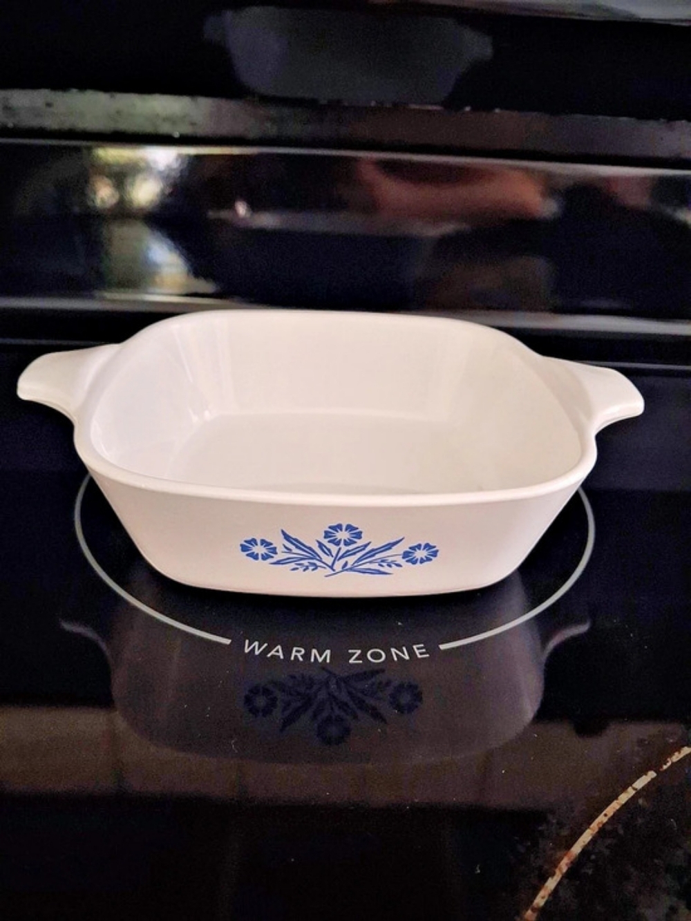 VTG CorningWare Blue Cornflower P-41 Petite Pan White & Blue Floral